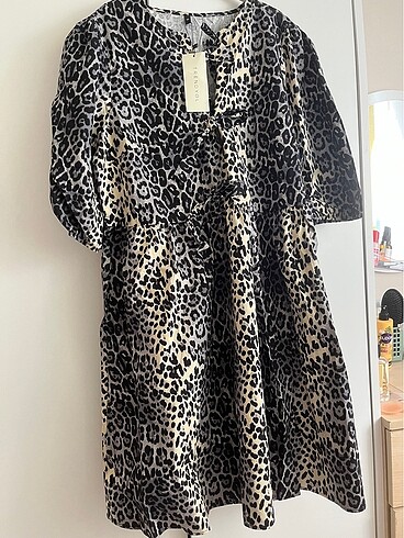 xxl Beden Leopar elbise