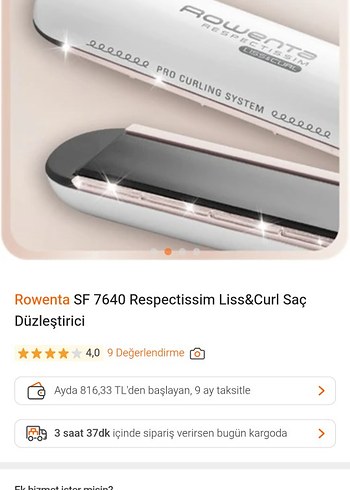 Beden Rowenta SF 7640 Respectissim Saç Düzleştirici ve Maşa