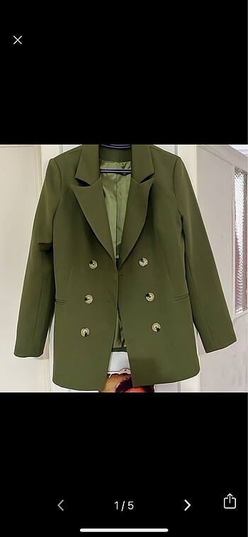 Haki blazer ceket