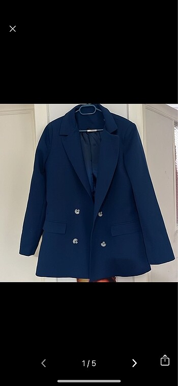 Saks mavisi blazer ceket