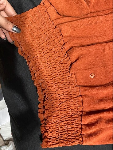 s Beden turuncu Renk Zara bluz