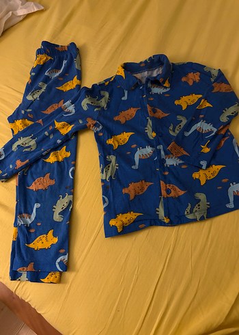 LC Waikiki Mavi Dinozorlu Cocuk Pijama Takimi
