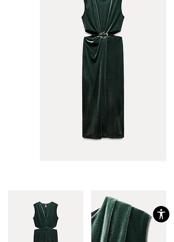 Zara Zara tokalı kadife midi elbise