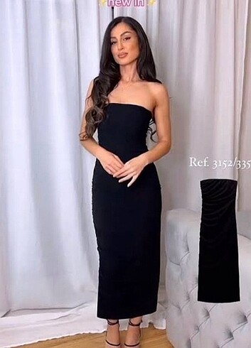 Zara straplez elbise 