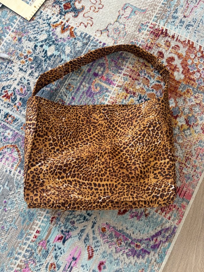 Kahverengi Leopar Desenli  Kadın Çanta - Görsel 2