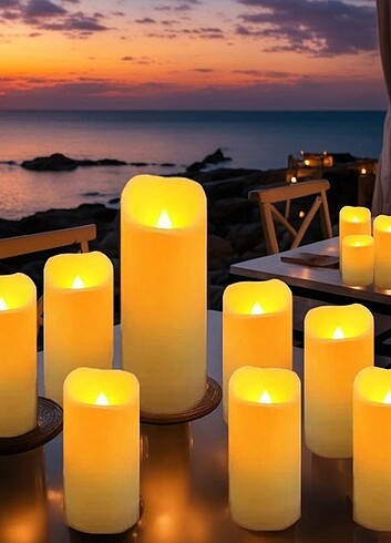 Beden ALEVSİZ MUMLAR KUMANDALI LED TEALİGHT