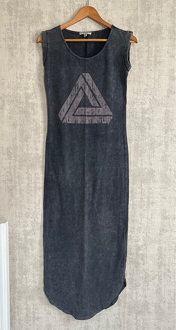 Mavi Jeans Punk Rock Gri Kolsuz Elbise