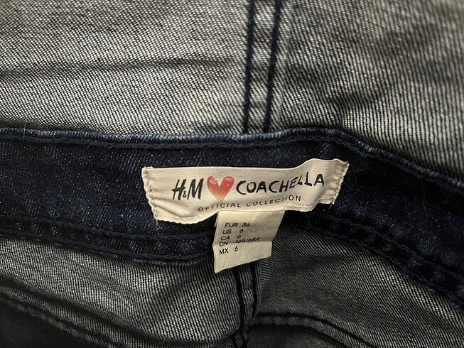 s Beden lacivert Renk H&M Coachella Kot Tulum