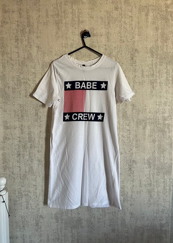 H&M Beyaz Pamuklu Elbise