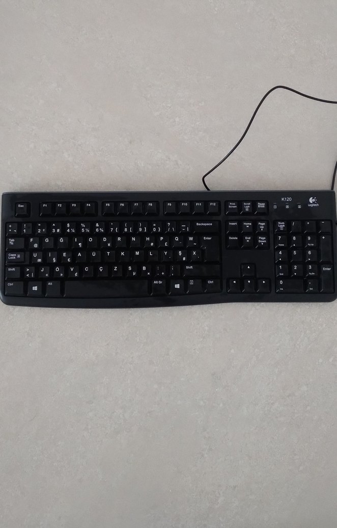 Logitech K120 Siyah Kablolu Klavye - Görsel 2