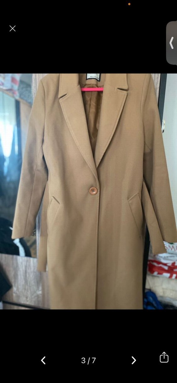 krem &taba kurklu kaban - Görsel 2