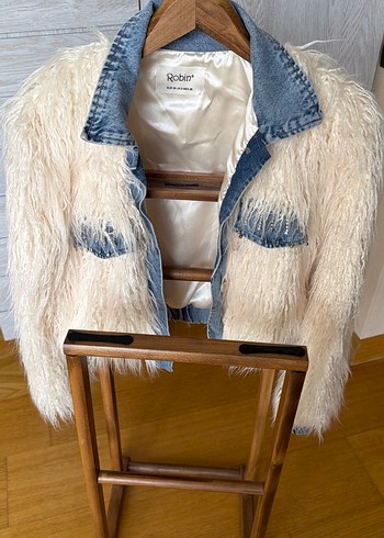 Robin Ekru Tuylu Denim Ceket