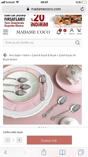 Madame Coco Madame Coco kahve kaşığı seti (sıfır )
