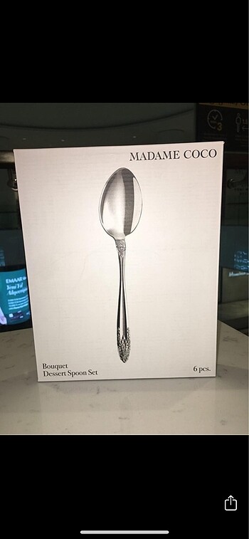 Beden gri Renk Madame Coco tatlı kaşığı seti (sıfır )
