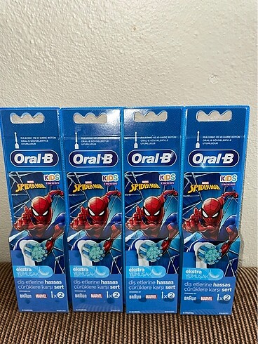  Beden Renk Oral B Spiderman yedek başlık 4 kutu