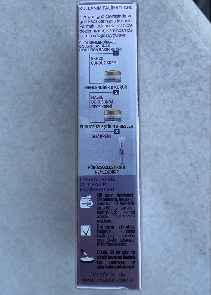 Loreal hyaluron uzmanı göz çevresi bakım kremi - Görsel 4