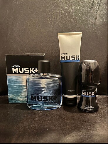 Musk erkek parfüm seti.sıfır/etiketli/z barkodlu-orijinal/ son f