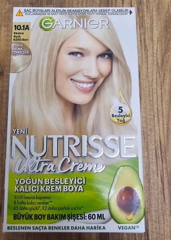 Garnier Nutrisse Ultra Creme 10.1A Ekstra Açık Kül Sarı Saç Boya