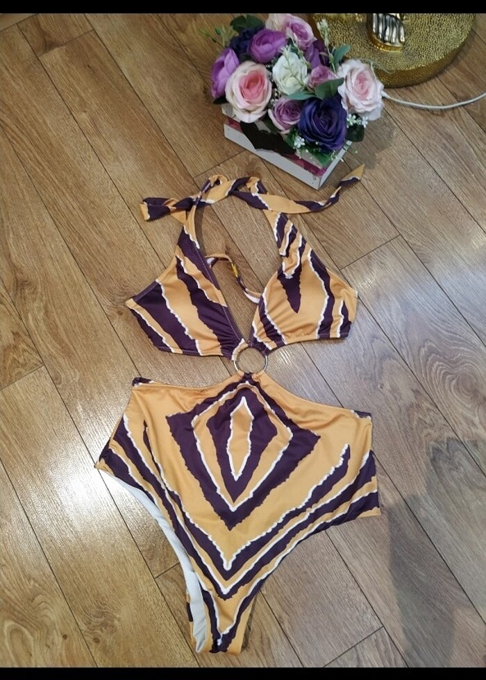 Sarı siyah 40 beden mayokini 0 dır - Görsel 4