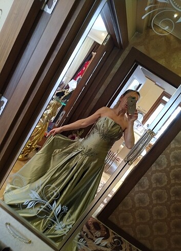 Yeşil işlemeli kuyruklu tuvalet 38 beden 0 dır - Görsel 5