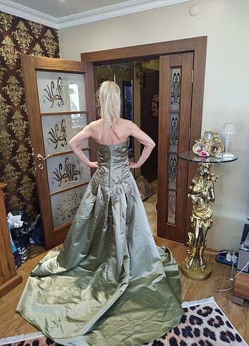 Yeşil işlemeli kuyruklu tuvalet 38 beden 0 dır - Görsel 6