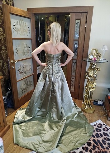 Yeşil işlemeli kuyruklu tuvalet 38 beden 0 dır - Görsel 8