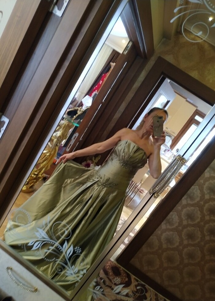 Yeşil işlemeli kuyruklu tuvalet 38 beden 0 dır - Görsel 5