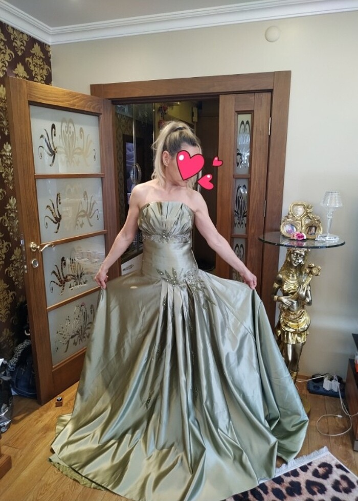 Yeşil işlemeli kuyruklu tuvalet 38 beden 0 dır - Görsel 2