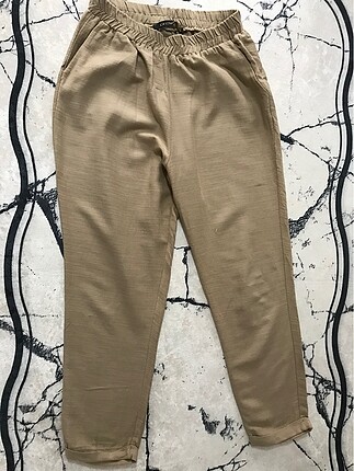 Krem/ekru kumaş pantolon