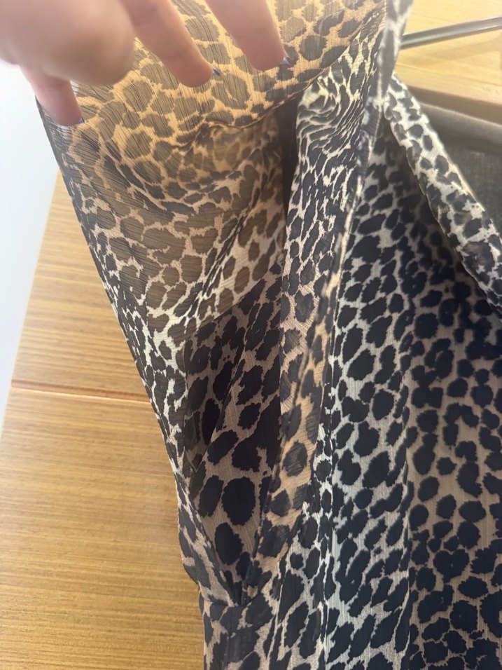 Kahverengi Leopar Desenli Mini Elbise - Görsel 2