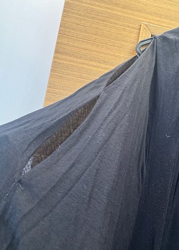 Siyah Uzun Salaş Gotik Keten Elbise - Görsel 3