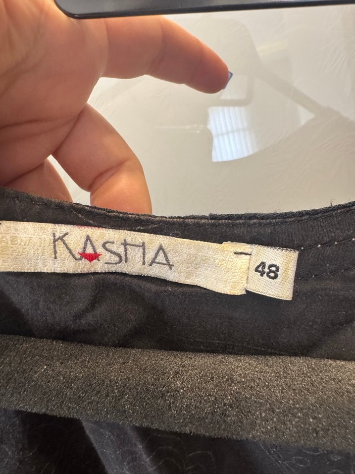 Siyah Uzun Salaş Gotik Keten Elbise - Görsel 4