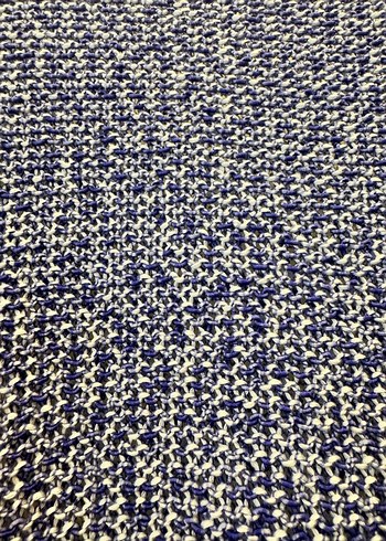 Mavi Kısa Kollu Triko Kazak - Görsel 6