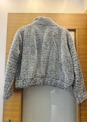 Gri Yüksek Yaka Kadın Sweatshirt - Görsel 6