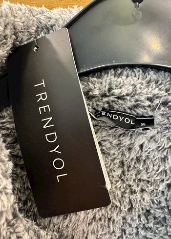 Gri Yüksek Yaka Kadın Sweatshirt - Görsel 4