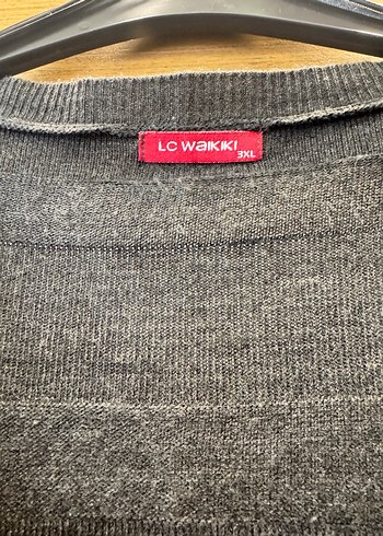 Gri Uzun Örme V Yaka Kadın Hırka - Görsel 3