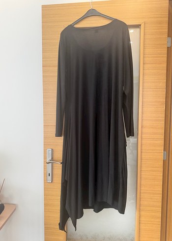 Siyah Uzun Kollu Salaş Elbise - Görsel 5