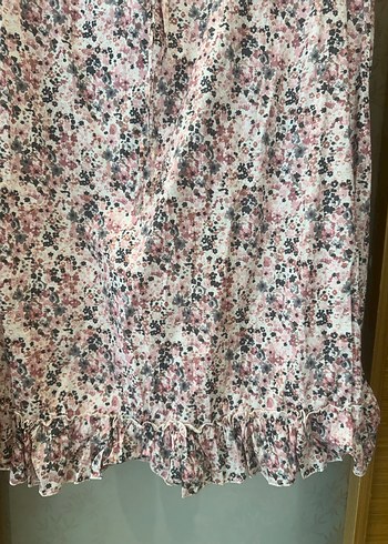 Pembe Bohem Kısa Kollu Midi Elbise - Görsel 2