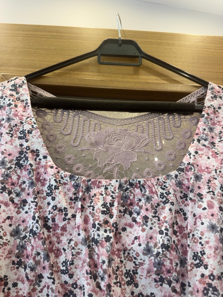 Pembe Bohem Kısa Kollu Midi Elbise - Görsel 3