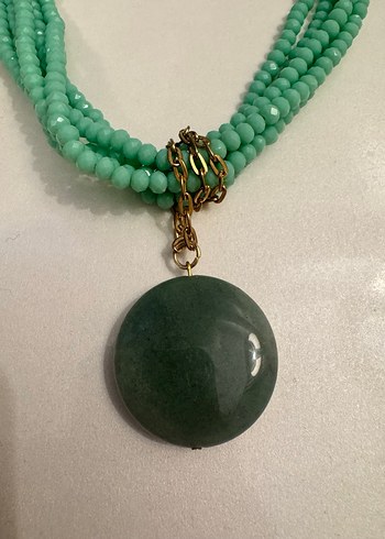 Turkuaz Boncuklu Kolye - Görsel 2