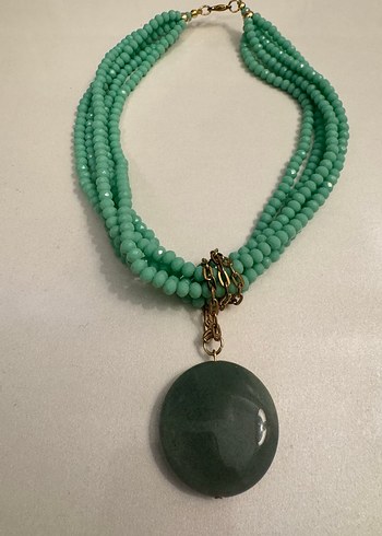 Turkuaz Boncuklu Kolye - Görsel 5