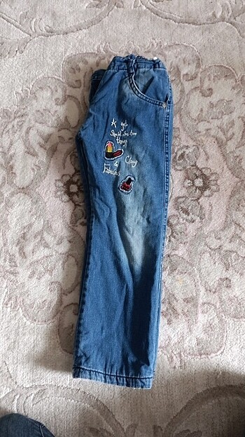7 Yaş Beden İçi polarlı kot pantolon