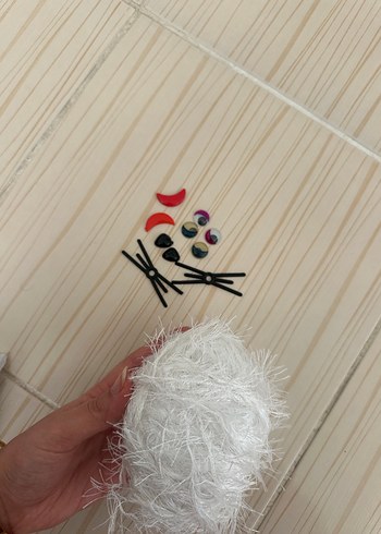 Beyaz Tüylü Kedi Oyuncağı Seti - Görsel 3