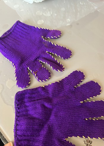 Mor Örgü çocuk Eldiveni - Görsel 3