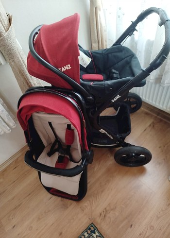 Kırmızı Çok Fonksiyonlu trawel sistem Bebek Arabası - Görsel 2