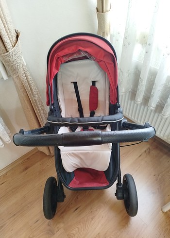 Kırmızı Çok Fonksiyonlu trawel sistem Bebek Arabası - Görsel 18