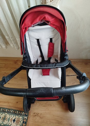 Kırmızı Çok Fonksiyonlu trawel sistem Bebek Arabası - Görsel 9