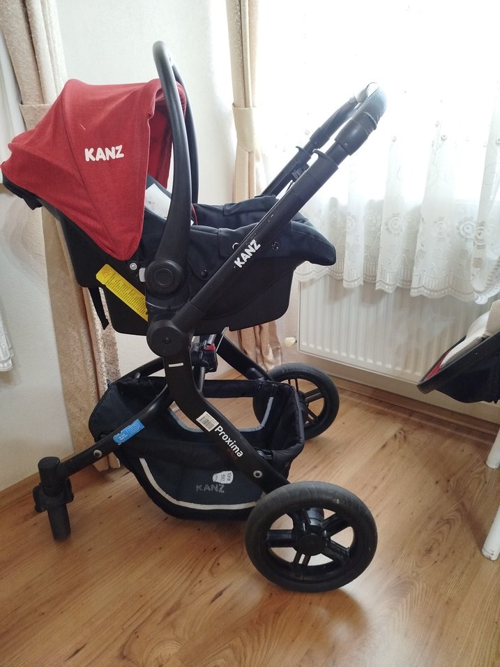 Kırmızı Çok Fonksiyonlu trawel sistem Bebek Arabası - Görsel 5