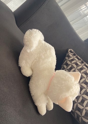 Beyaz Peluş Kedi Oyuncak 30 santım - Görsel 4