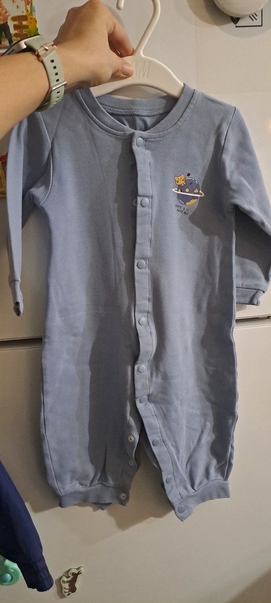 Sarı Baskılı Bebek Tulum - Görsel 3